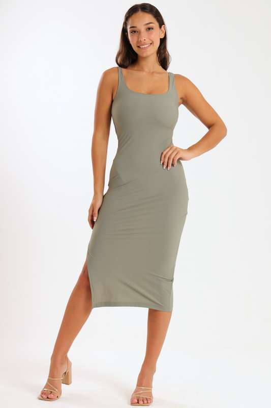 Chic Curve Sleeveless Strappy Bodycon Party Dress