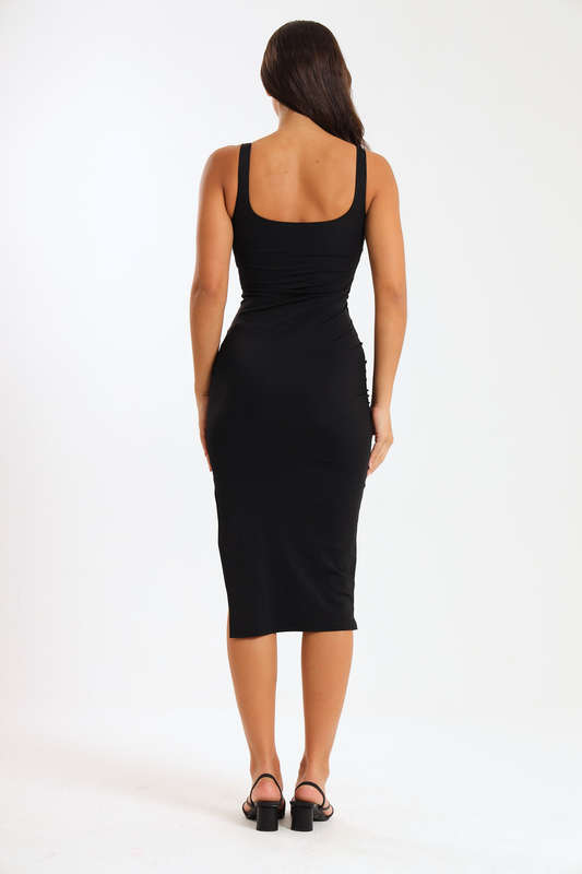 Chic Curve Sleeveless Strappy Bodycon Party Dress