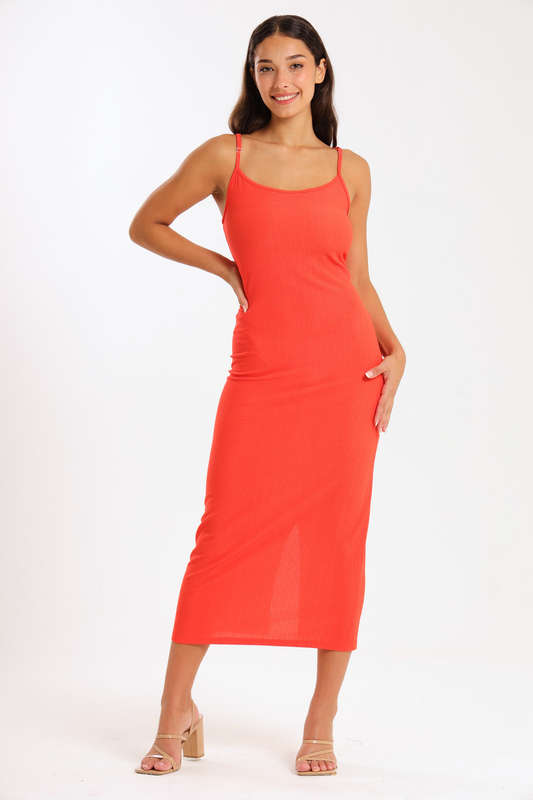 Danna Ladies Textured Strappy Summer Office Dress