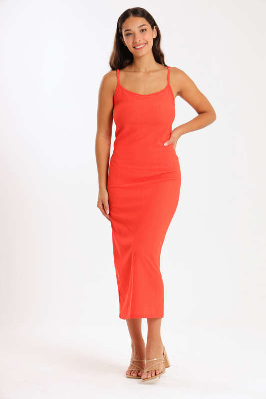 Danna Ladies Textured Strappy Summer Office Dress