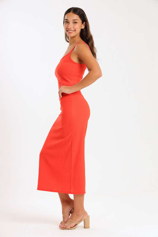 Danna Ladies Textured Strappy Summer Office Dress