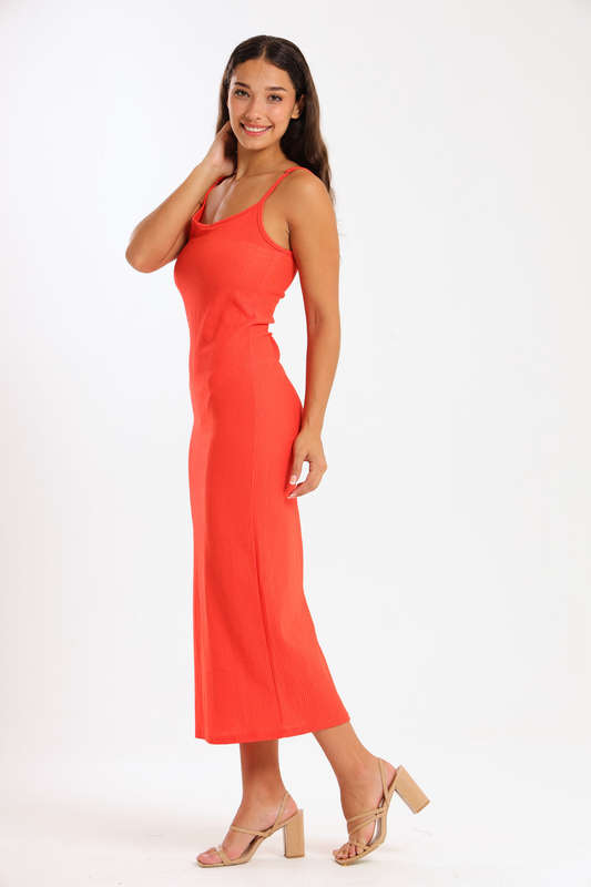 Danna Ladies Textured Strappy Summer Office Dress