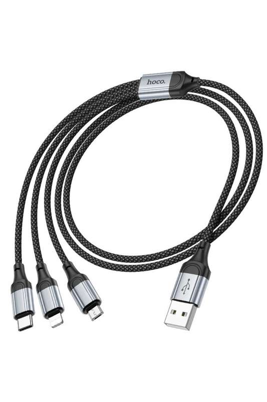 HOCO X102 Fresh 3-in 1 Charging Cable USB to iPhone - Micro-USB - Type-C