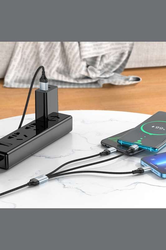 HOCO X102 Fresh 3-in 1 Charging Cable USB to iPhone - Micro-USB - Type-C