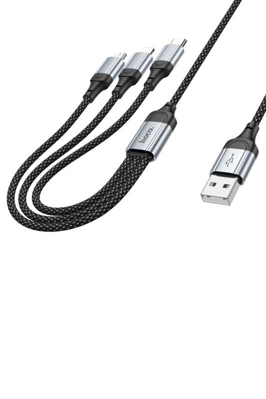 HOCO X102 Fresh 3-in 1 Charging Cable USB to iPhone - Micro-USB - Type-C