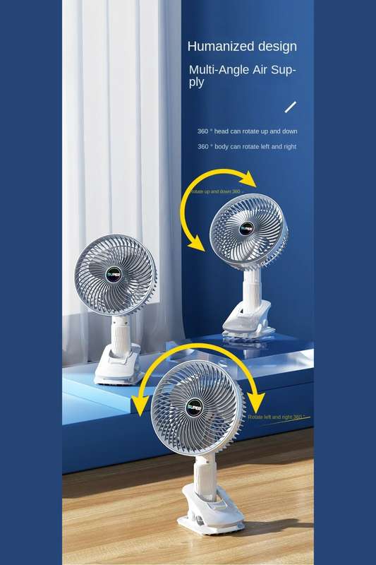 Handheld Multi-Angle Mini Desk Clip-on Fan
