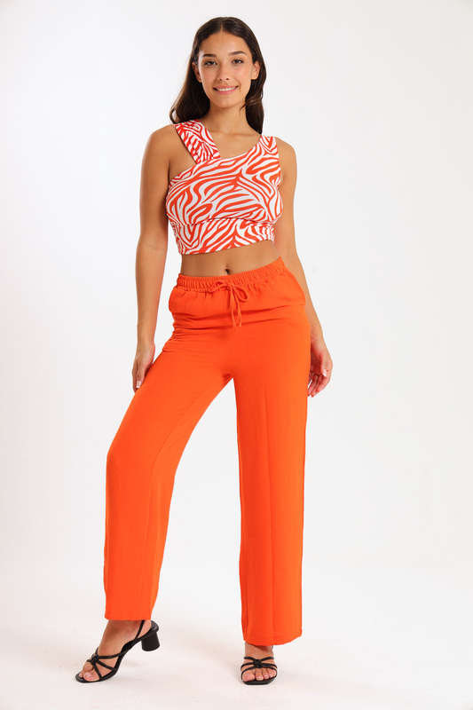 Ladies One Shoulder Swirl Summer Crop Top