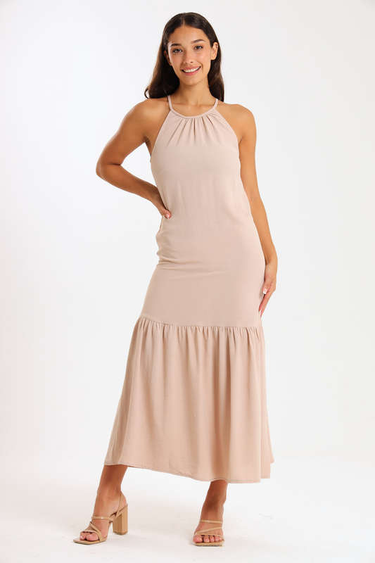 Kaitlyn Ladies Strappy Summer Maxi Office Dress