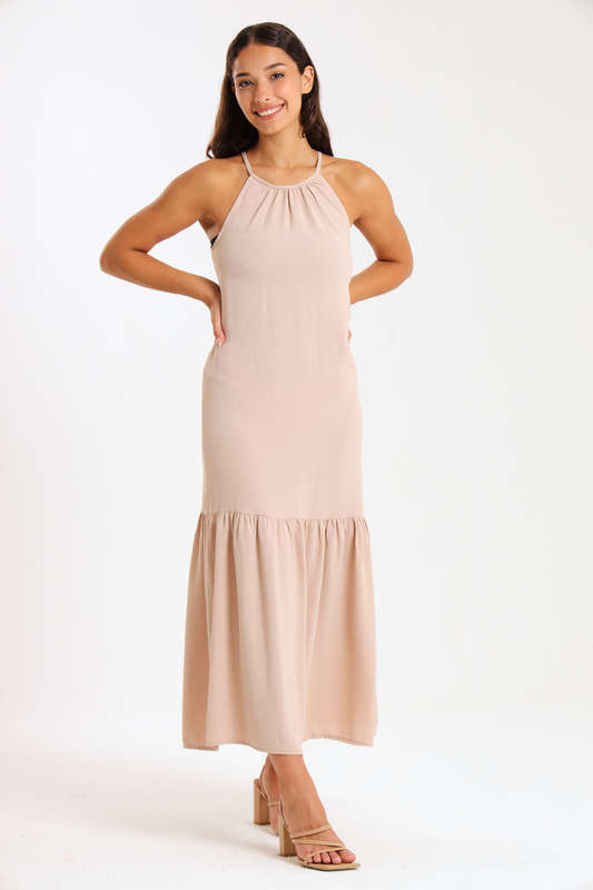 Kaitlyn Ladies Strappy Summer Maxi Office Dress