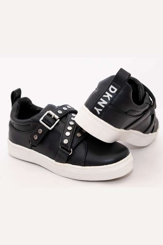 Kids DKNY Studded Casual Black Sneakers
