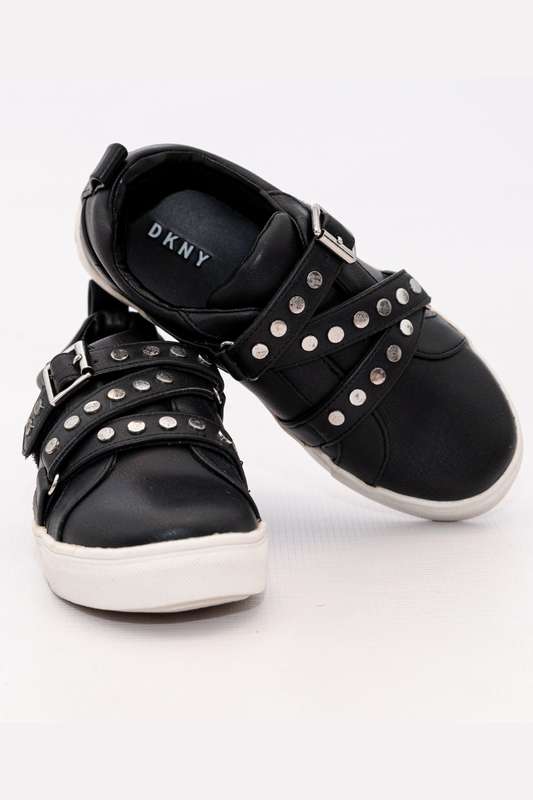 Kids DKNY Studded Casual Black Sneakers