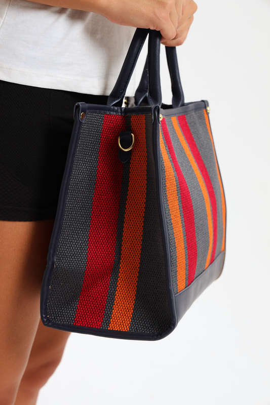 Ladies Canvas Multifunctional Tote Handbag with Shoulder Strap