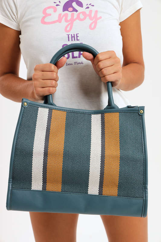 Ladies Canvas Multifunctional Tote Handbag with Shoulder Strap