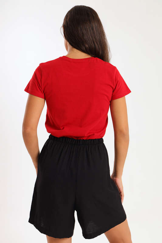 Ladies Casual Sleeping Oversized Shorts Black