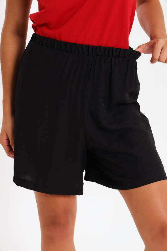 Ladies Casual Sleeping Oversized Shorts Black