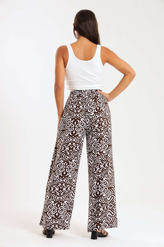 Ladies Hudson 2 Piece Printed Pants &amp; Kimono Summer Set With Free Bodysuit to Match