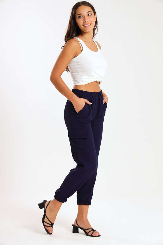 Ladies Lightweight Casual Cargo Airflow Jogger Pants
