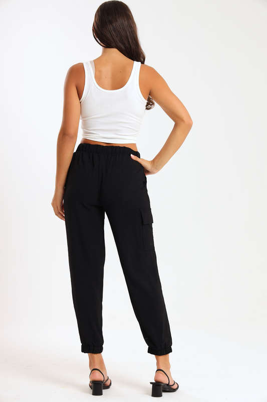 Ladies Lightweight Casual Cargo Airflow Jogger Pants