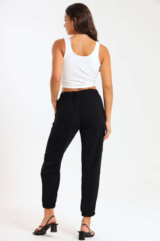 Ladies Lightweight Casual Cargo Airflow Jogger Pants