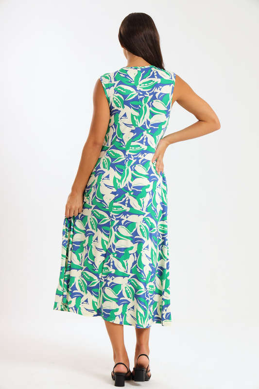 Ladies Midaxi Sleeveless Summer Dress  With Pockets