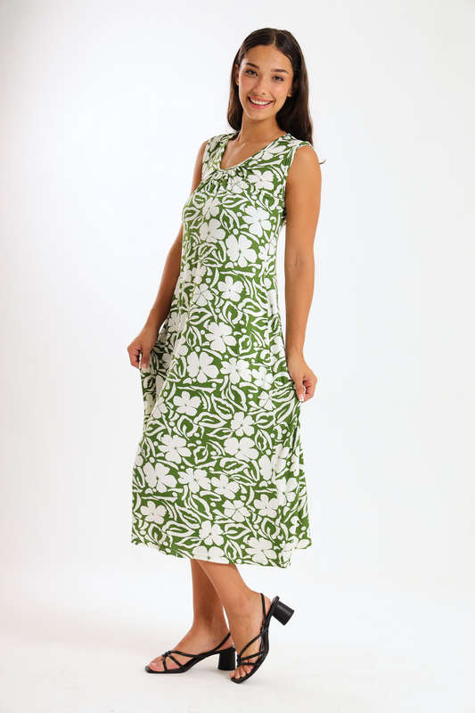 Ladies Midaxi Sleeveless Summer Dress  With Pockets