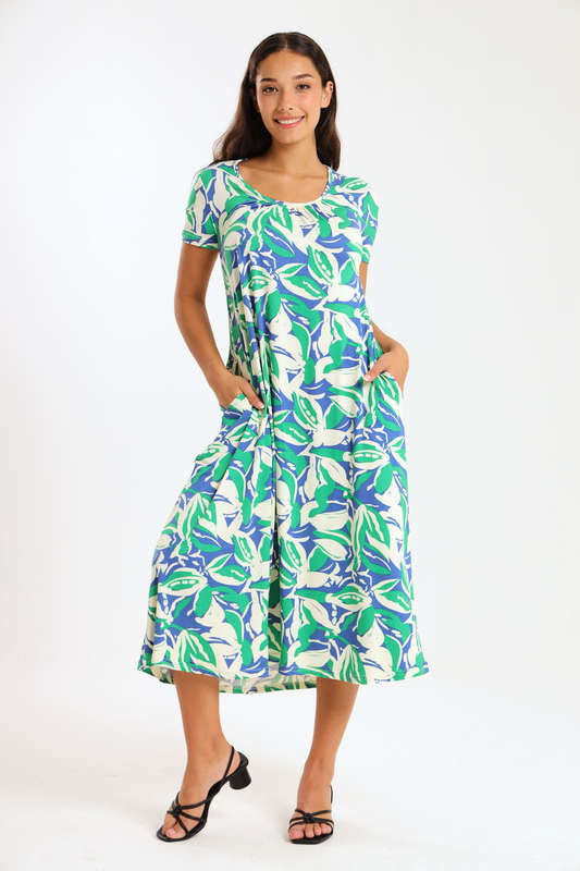 Ladies Midaxi Summer Dress  With Pockets