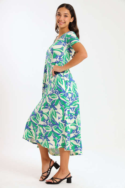 Ladies Midaxi Summer Dress  With Pockets