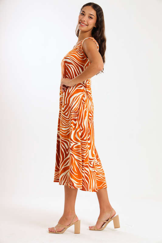 Ladies Midaxi Sleeveless Summer Dress  With Pockets