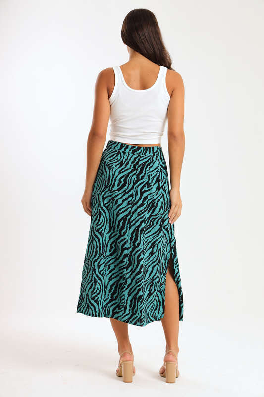 Ladies Printed Midi Skirt