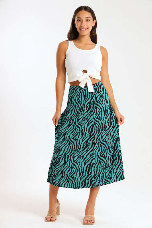 Ladies Printed Midi Skirt