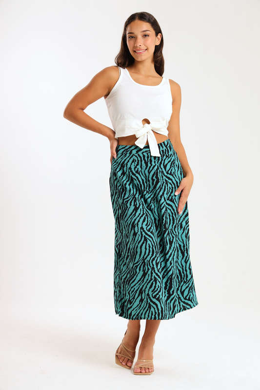 Ladies Printed Midi Skirt