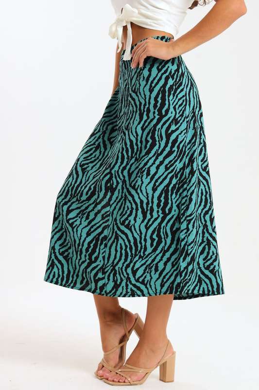 Ladies Printed Midi Skirt