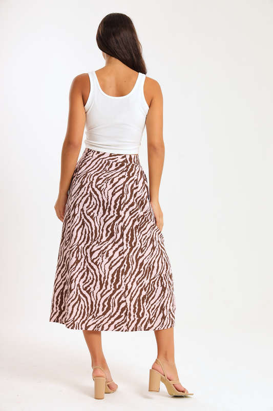 Ladies Printed Midi Skirt