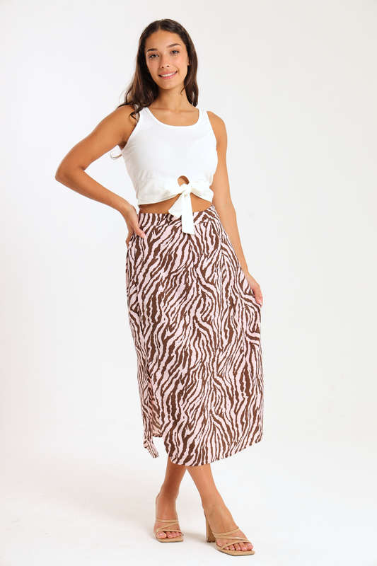 Ladies Printed Midi Skirt