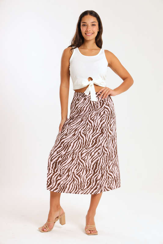 Ladies Printed Midi Skirt