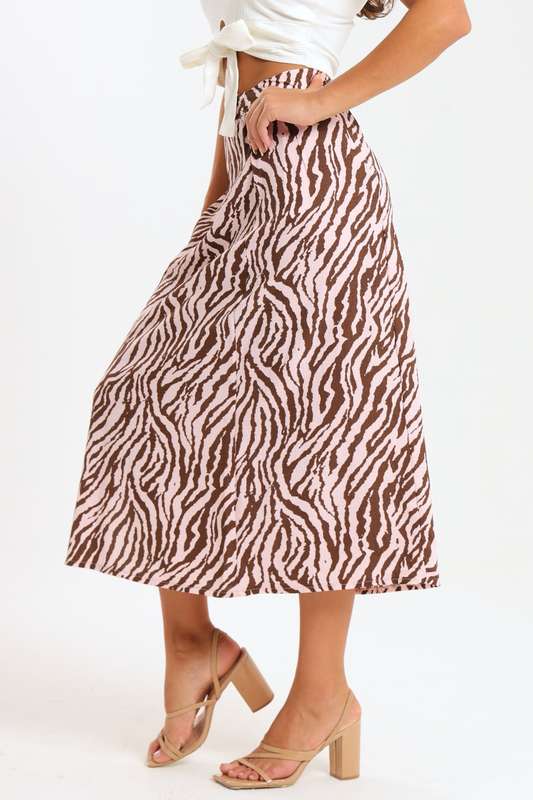 Ladies Printed Midi Skirt