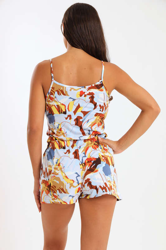 Ladies Printed Summer Shorty Pyjama Set