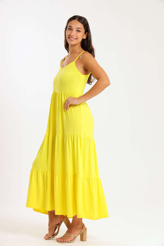 Ladies Strappy Tiered Summer Maxi Dress