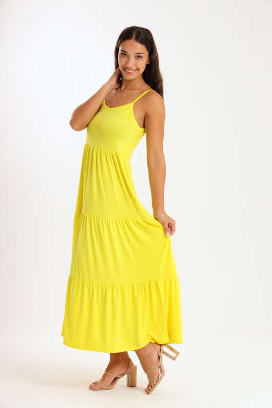 Ladies Strappy Tiered Summer Maxi Dress