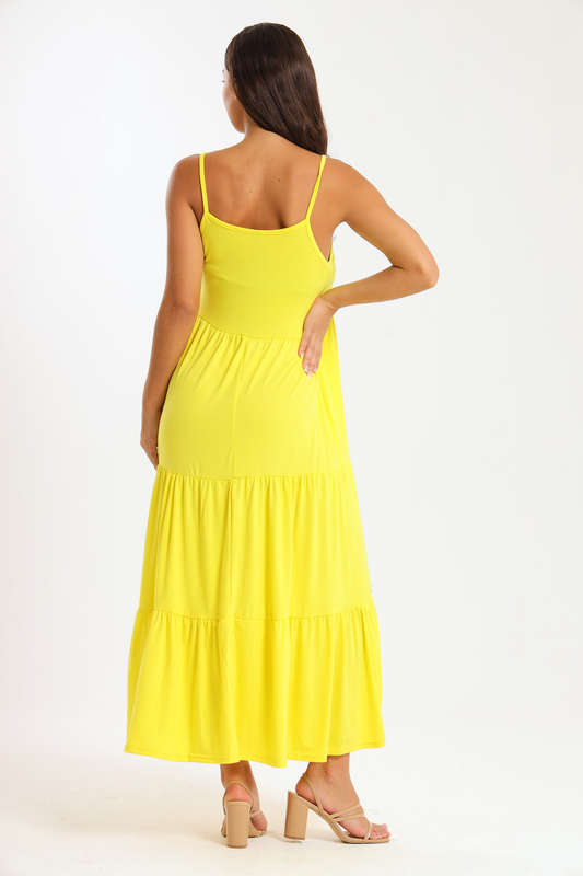 Ladies Strappy Tiered Summer Maxi Dress
