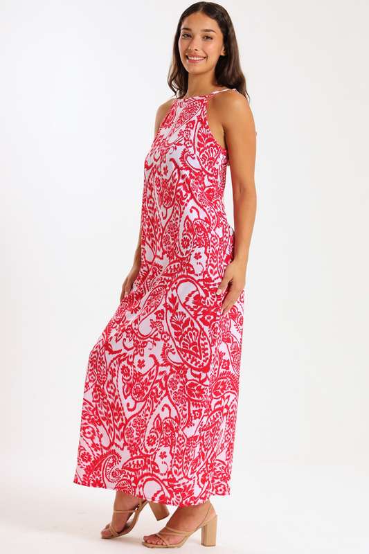 Ladies Vera Strappy Summer Maxi Dress