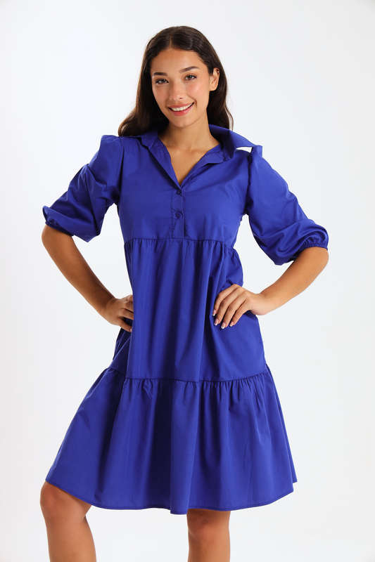 Molly Collared Tiered Dress