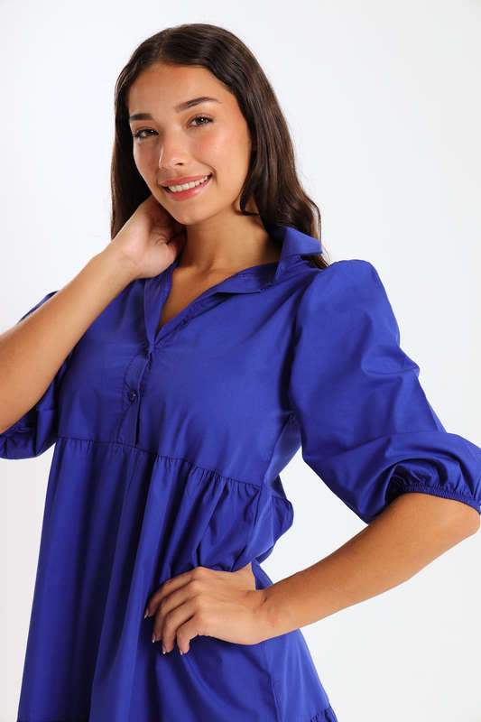Molly Collared Tiered Dress