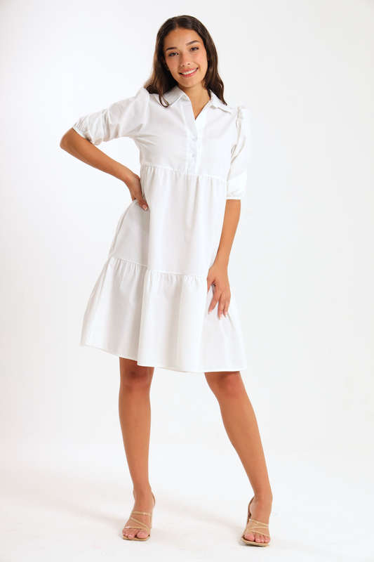 Molly Collared Tiered Dress
