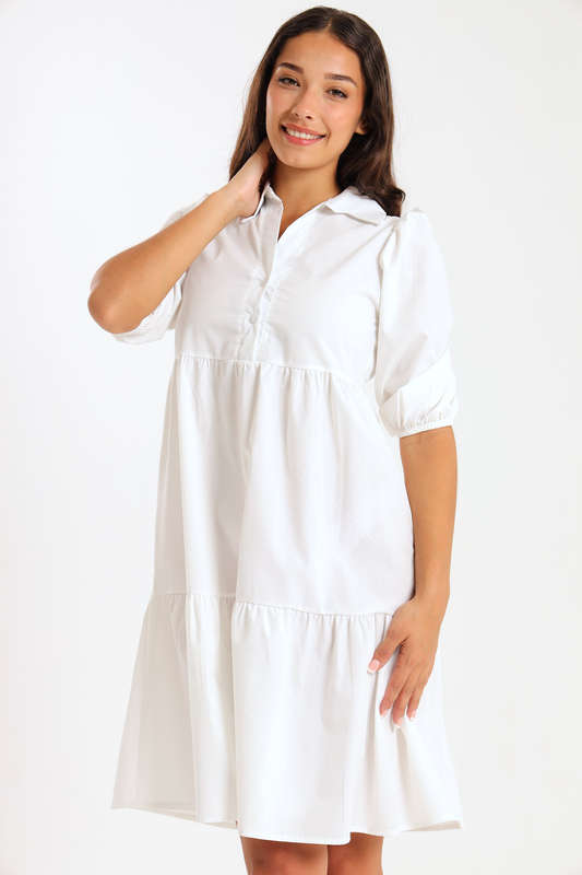 Molly Collared Tiered Dress