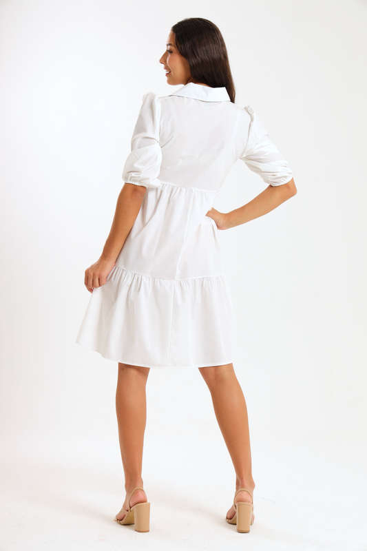 Molly Collared Tiered Dress
