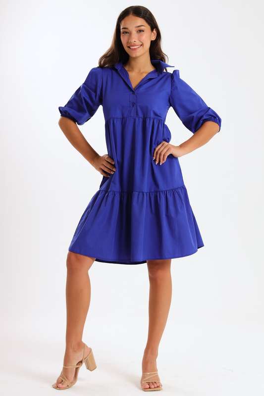 Molly Collared Tiered Dress