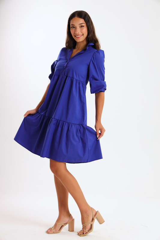 Molly Collared Tiered Dress