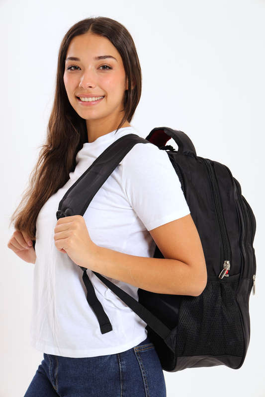 PRASDOS Backpack Black School Bag  Travel Bag With Multiple Compartments XL