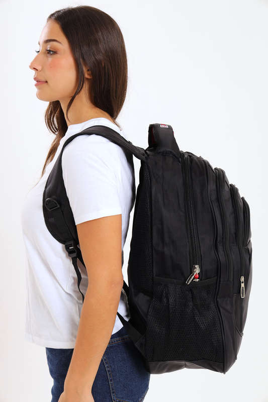 PRASDOS Backpack Black School Bag  Travel Bag With Multiple Compartments XL